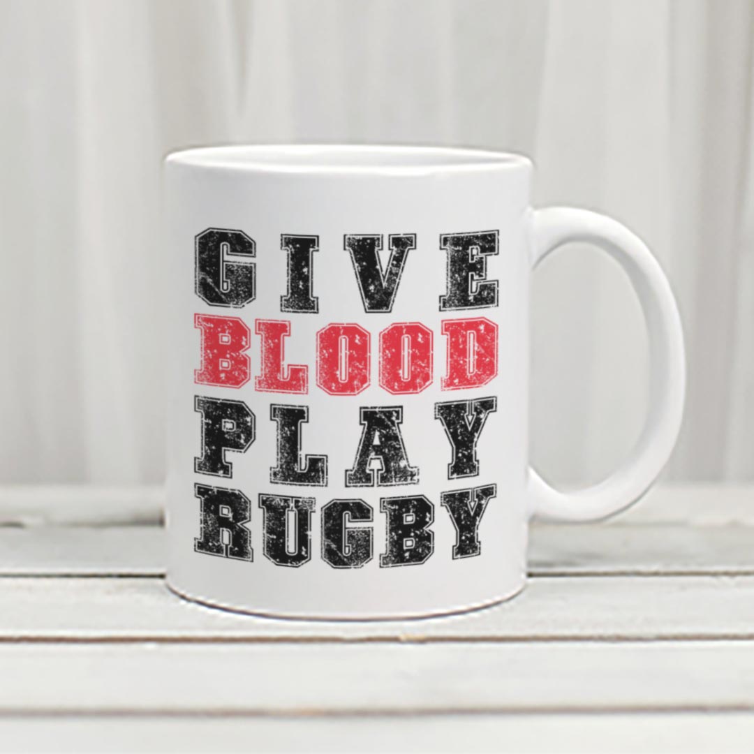 Give Blood, Play Rugby Mug