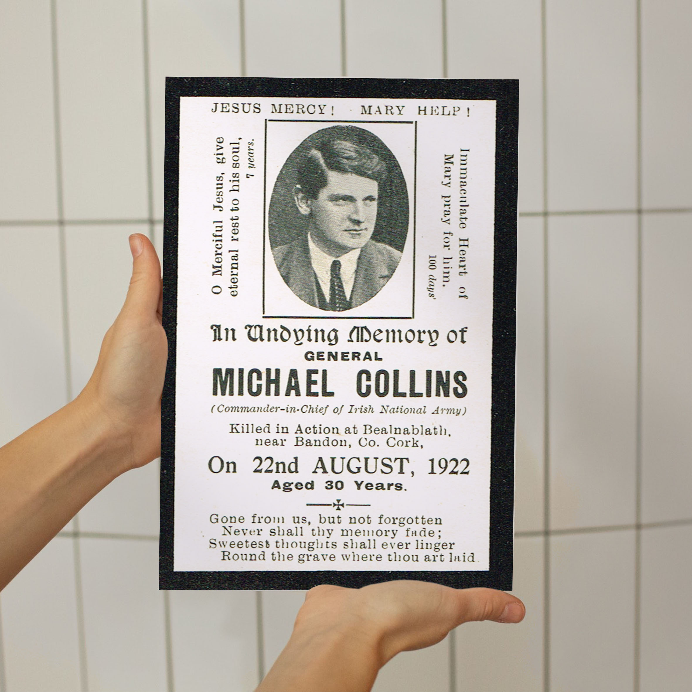Alternative view of Wall Decor - Michael Collins - Mass Card #01