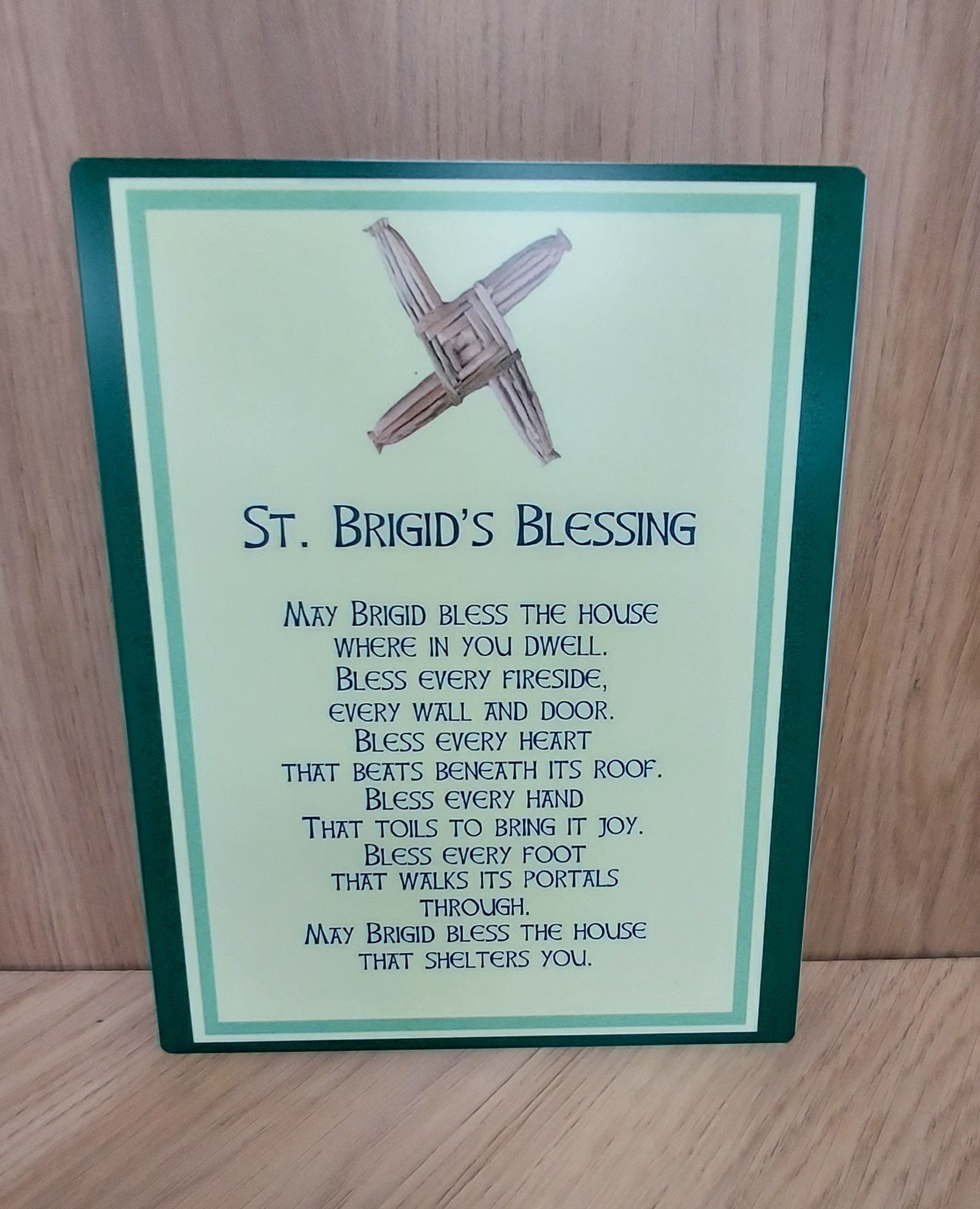 St Brigids Bleessing  Wall Decor