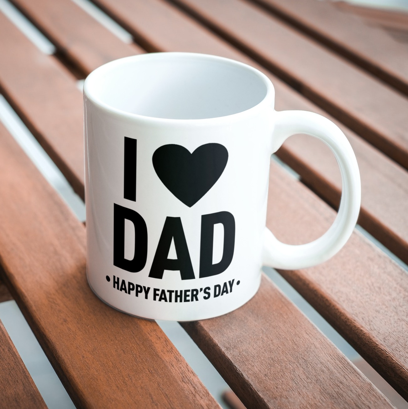 Alternative view of I Love Dad Mug