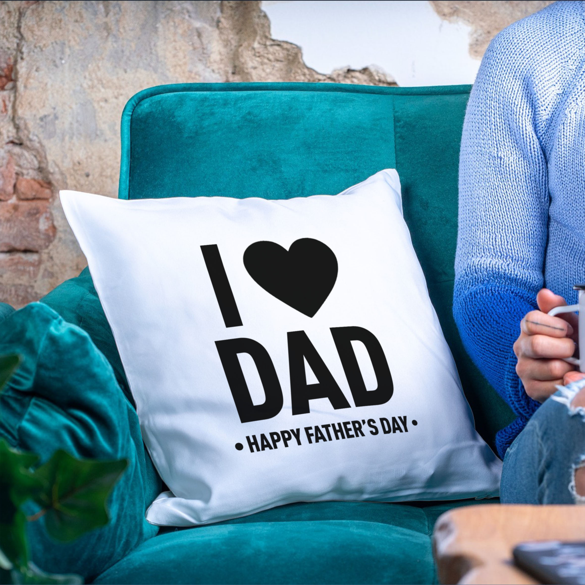Alternative view of I Love Dad Cushion