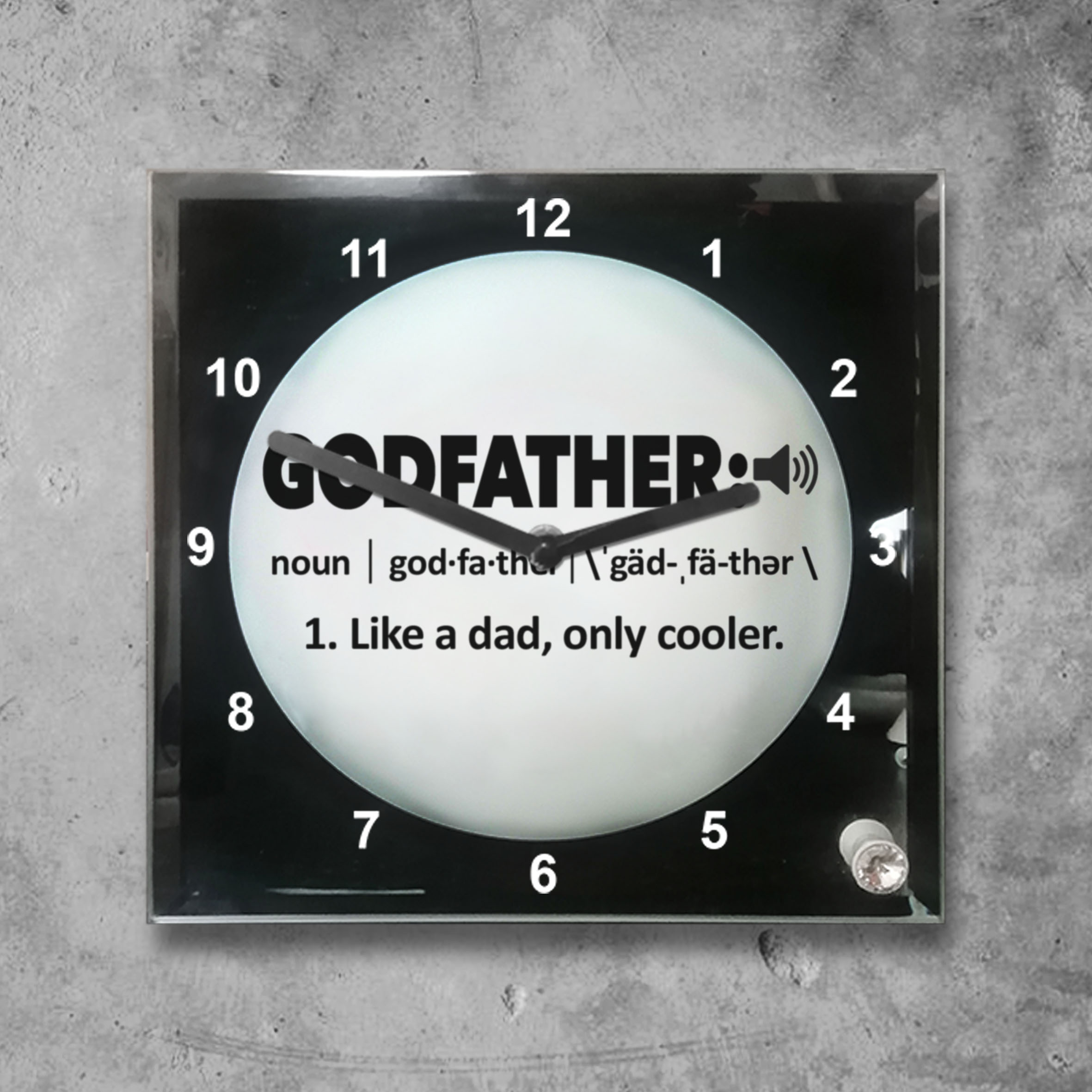 Alternative view of Godfather, Like a Dad, only cooler Clock