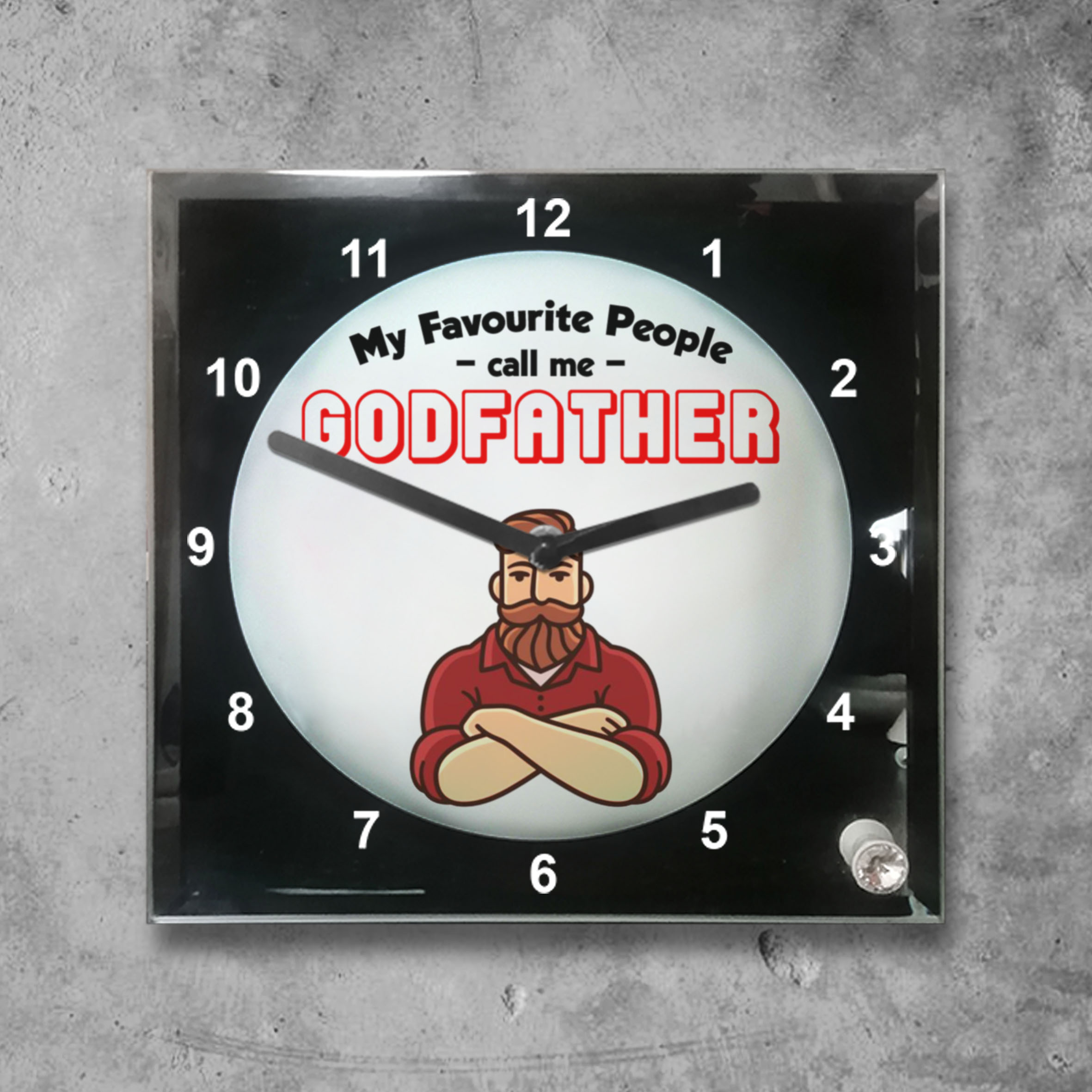 Alternative view of My favourite people call me Godfather Clock