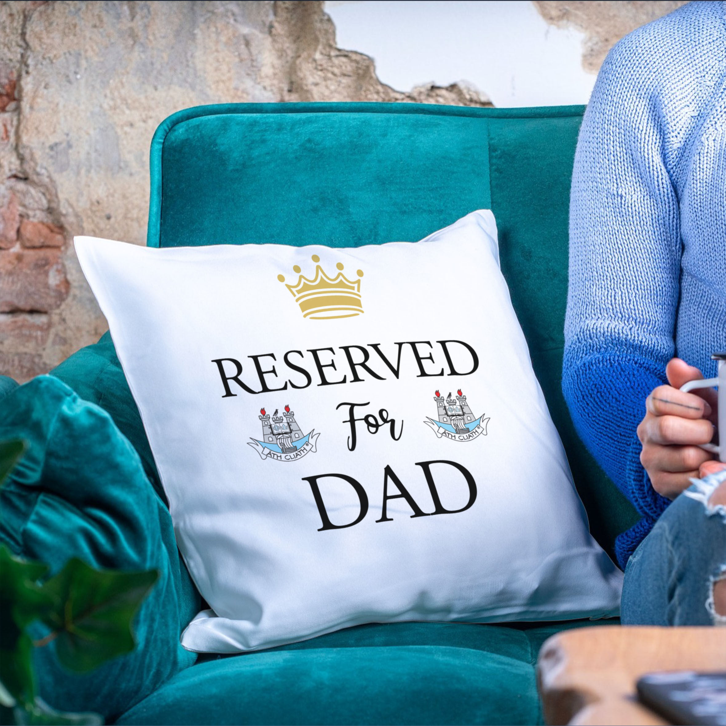 Alternative view of Reserved for Dad Gaa Cushion