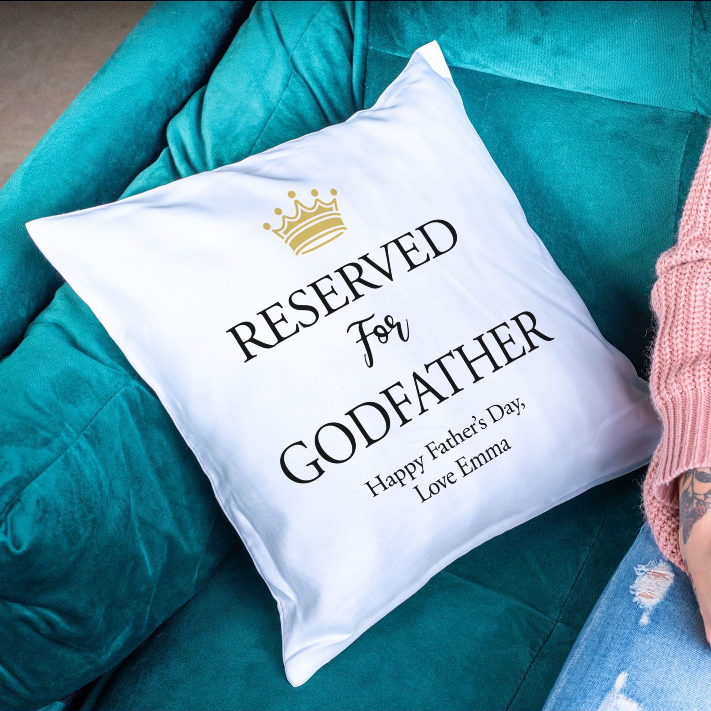 Alternative view of Reserved for Godfather Cushion