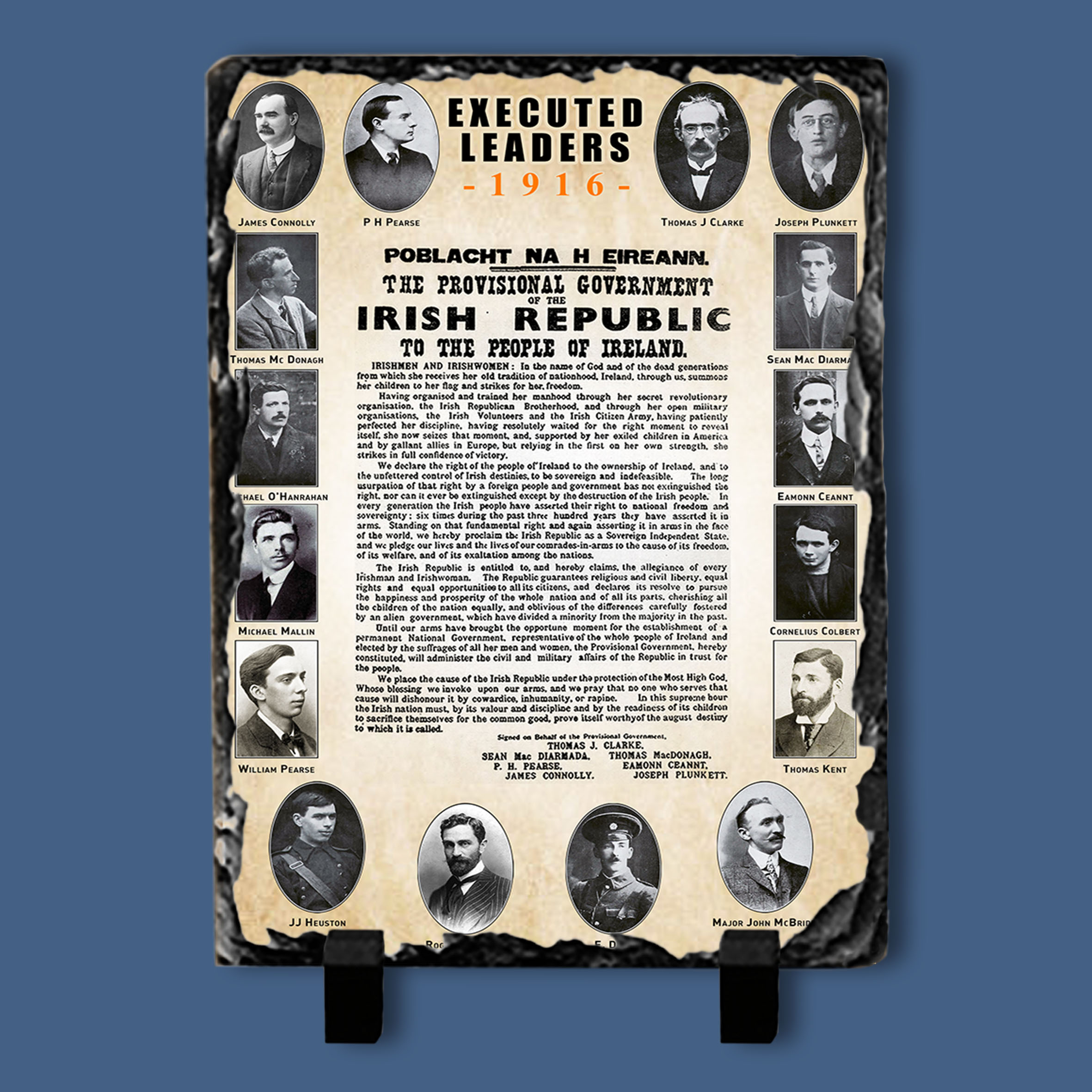 Executed Leaders 1916 Slate Tile #1