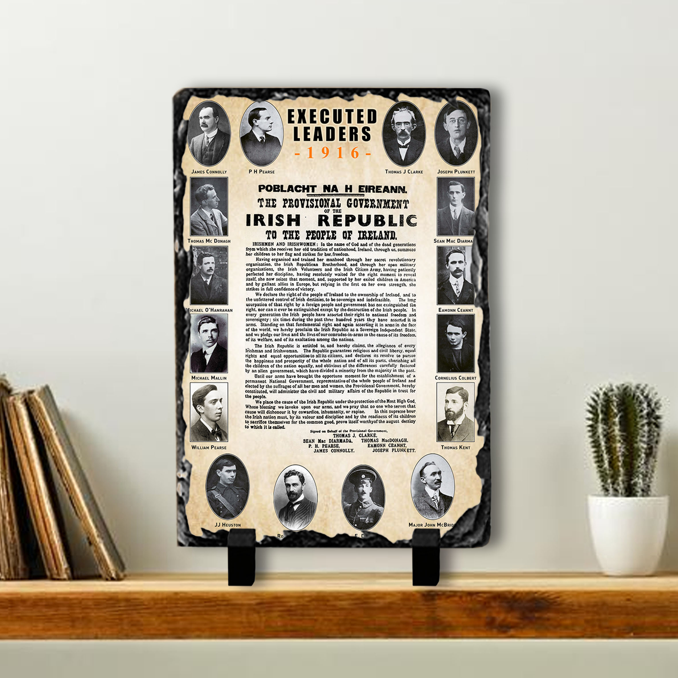 Alternative view of Executed Leaders 1916 Slate Tile #1