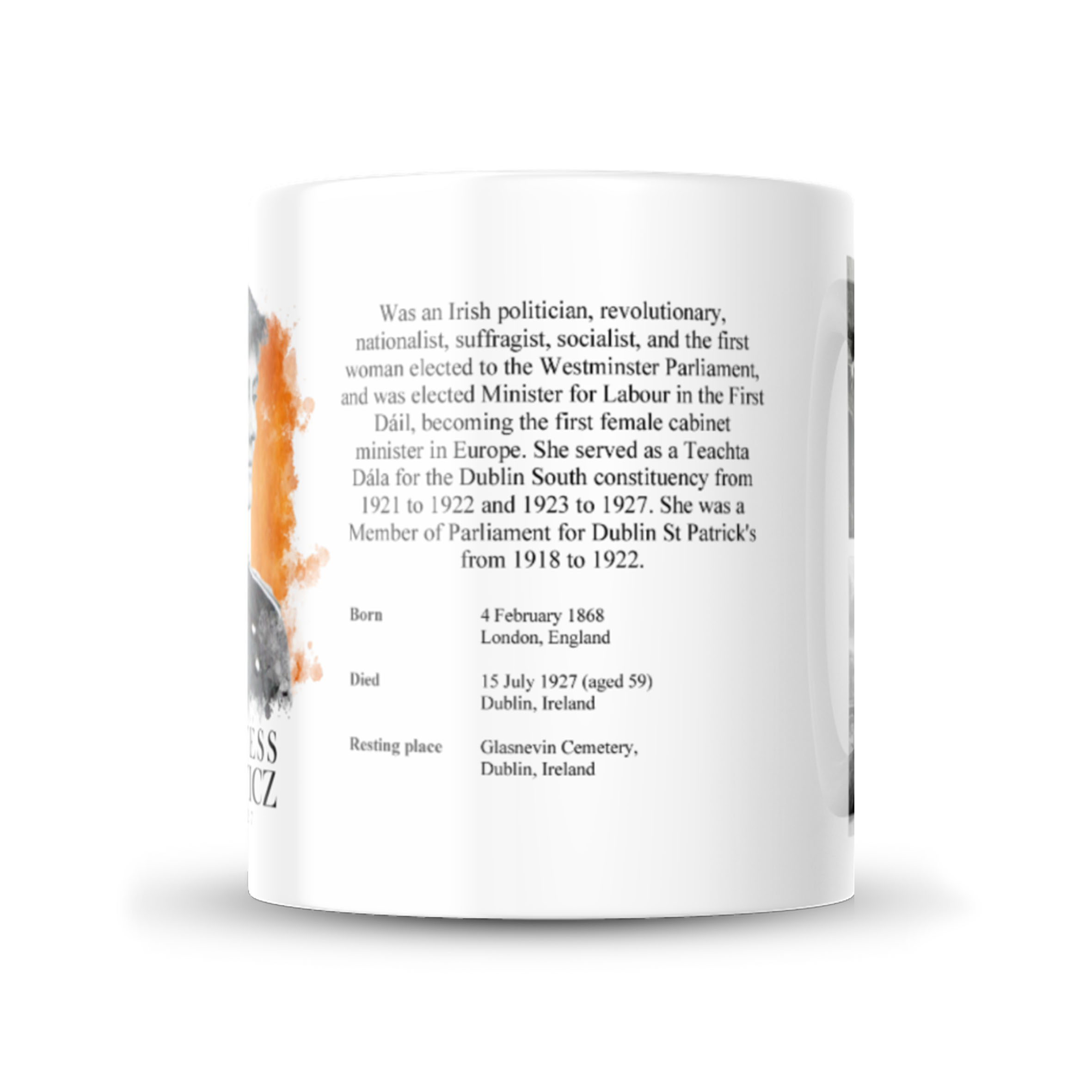 Alternative view of Countess Markievicz Info Mug #2