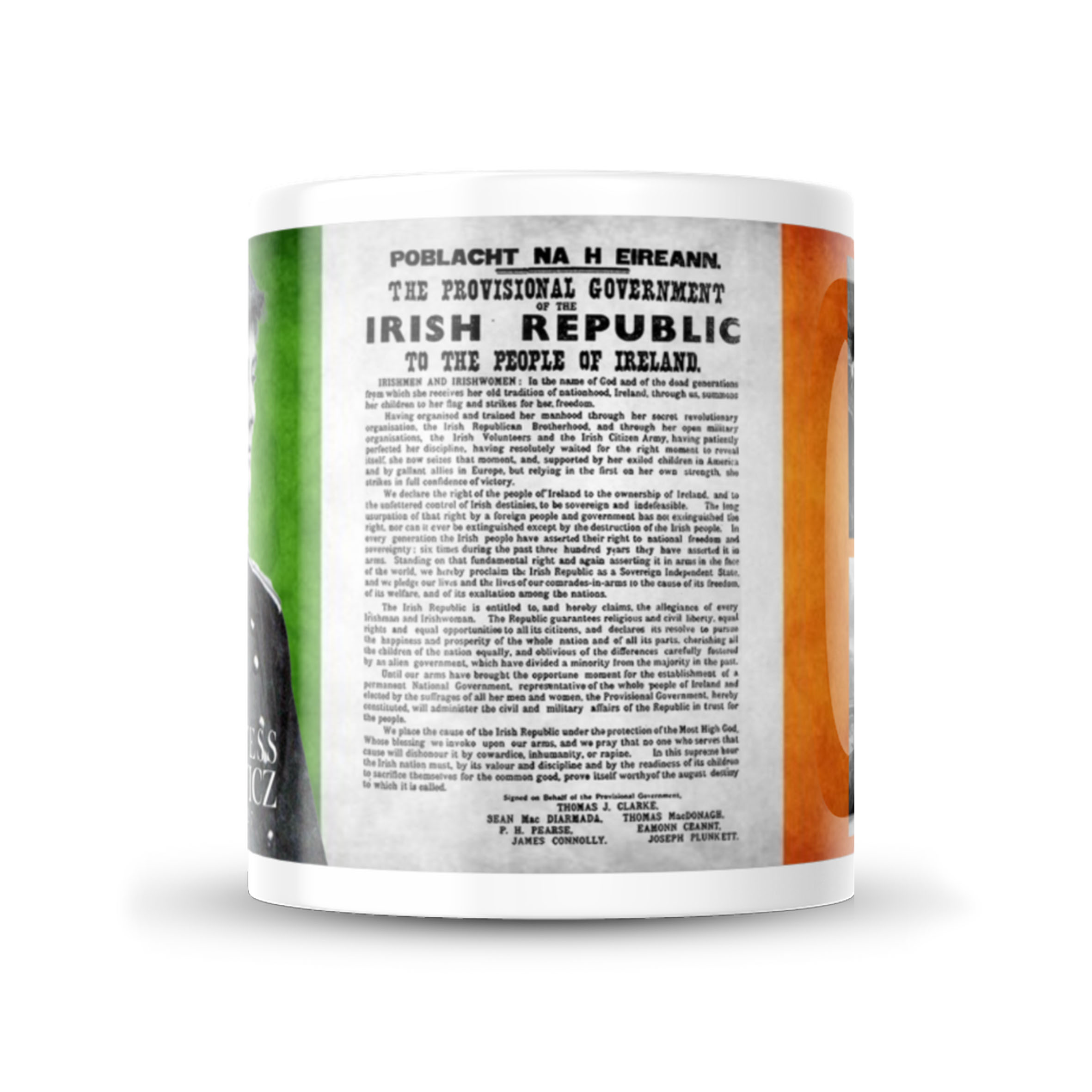 Alternative view of Countess Markievicz Proclamation Mug #1