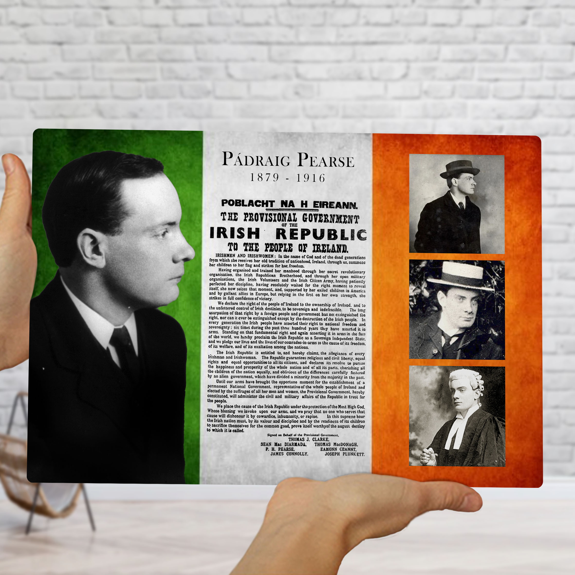 Alternative view of Padraig Pearse Proclamation Wall Decor