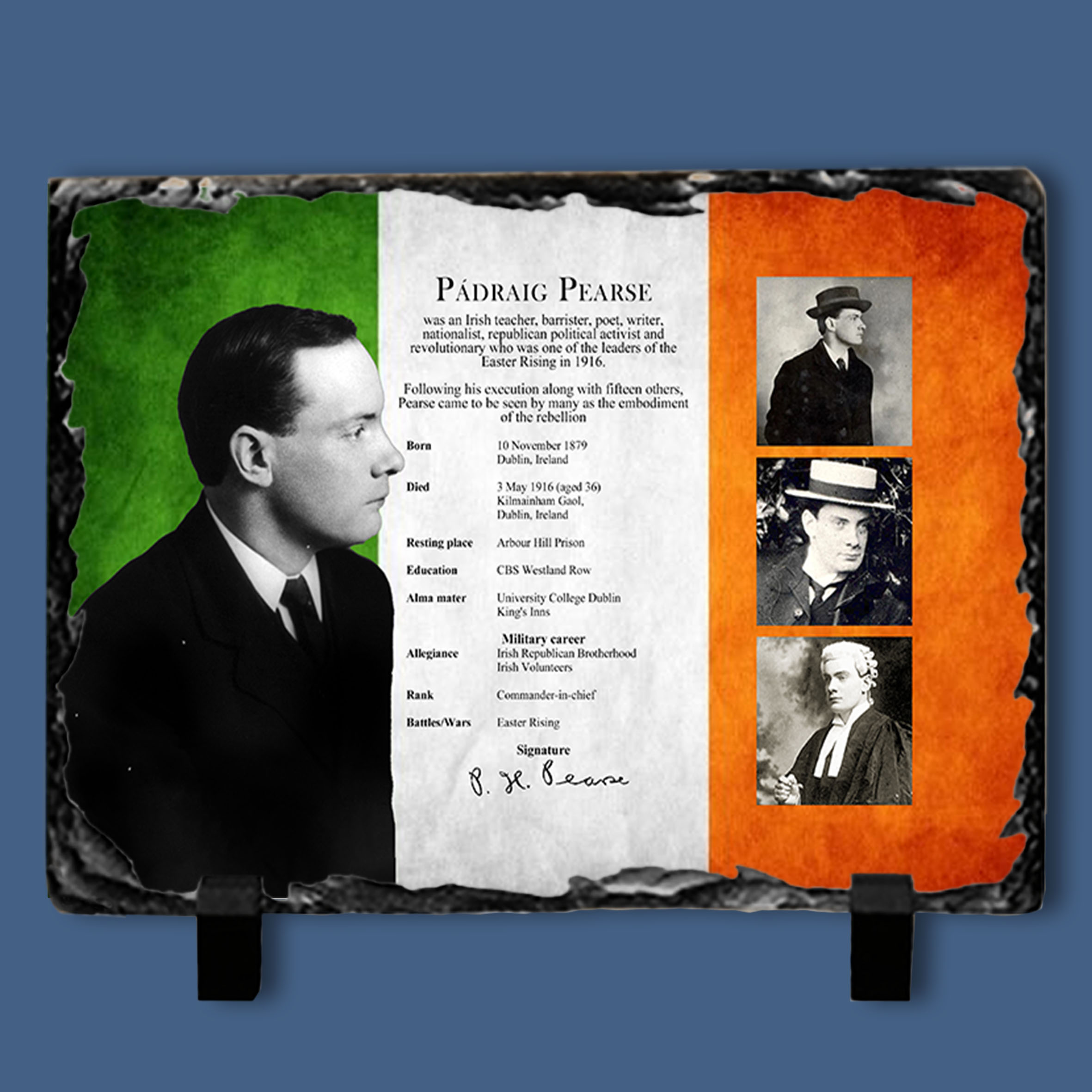 Padraig Pearse Info Slate Tile