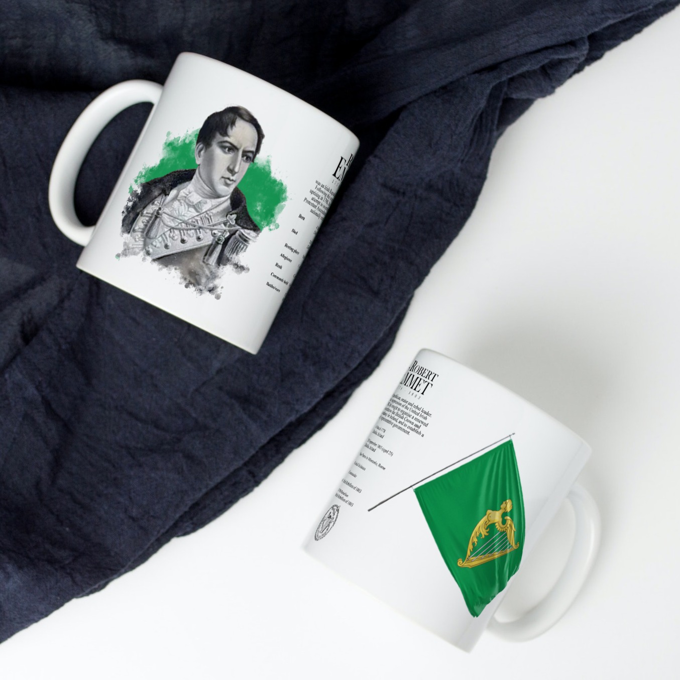 Alternative view of Robert Emmett Flag Mug