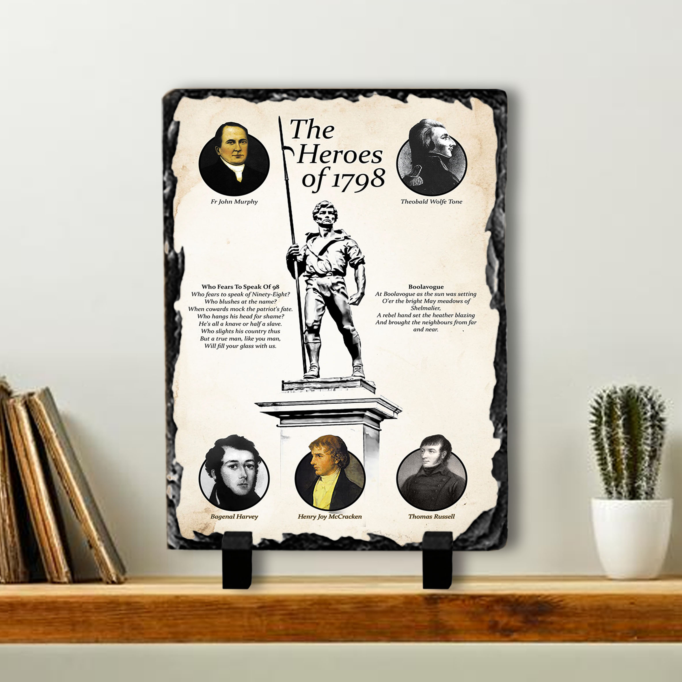 Alternative view of Heroes of 1798 Slate Tile