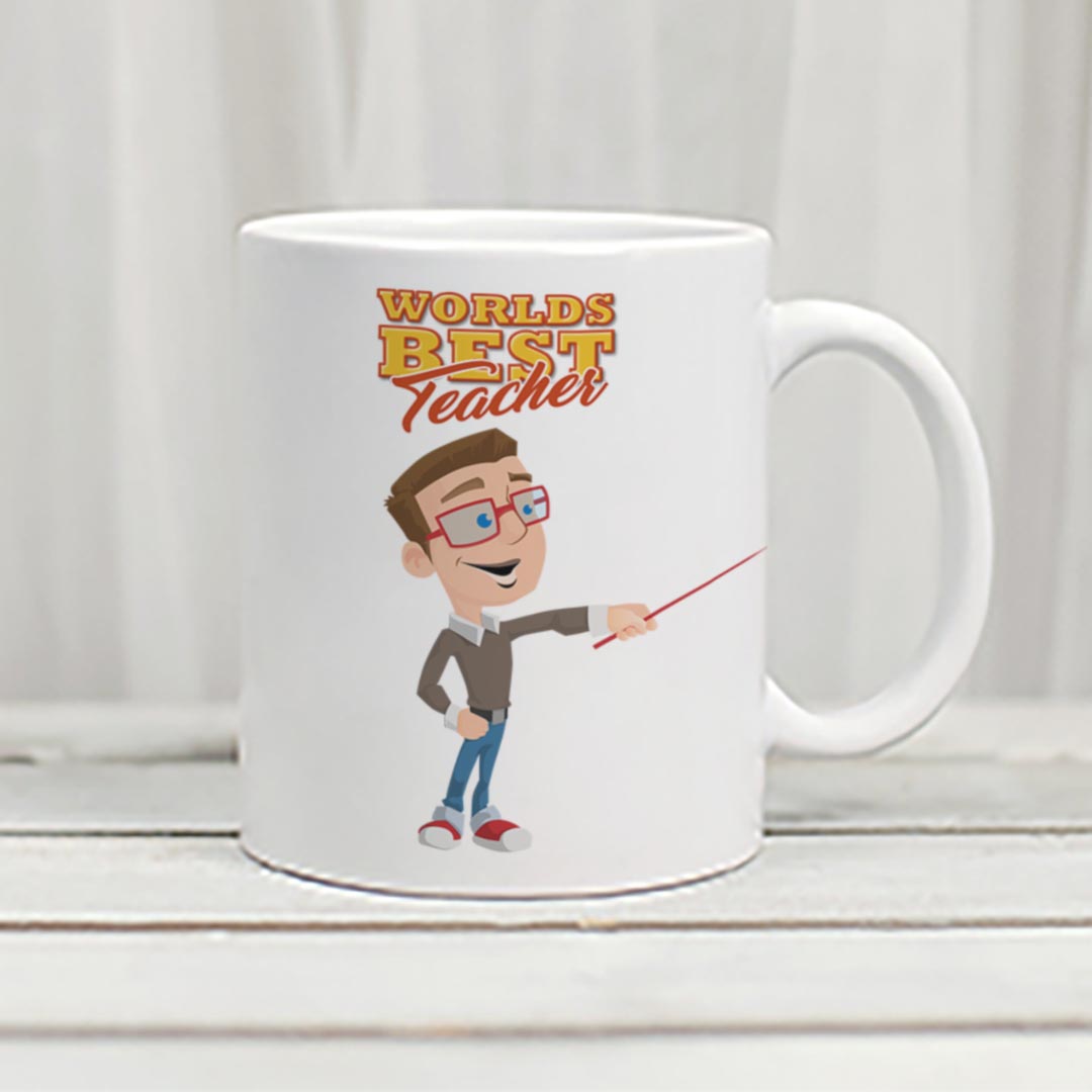 Worlds Best Teacher Male Mug #1