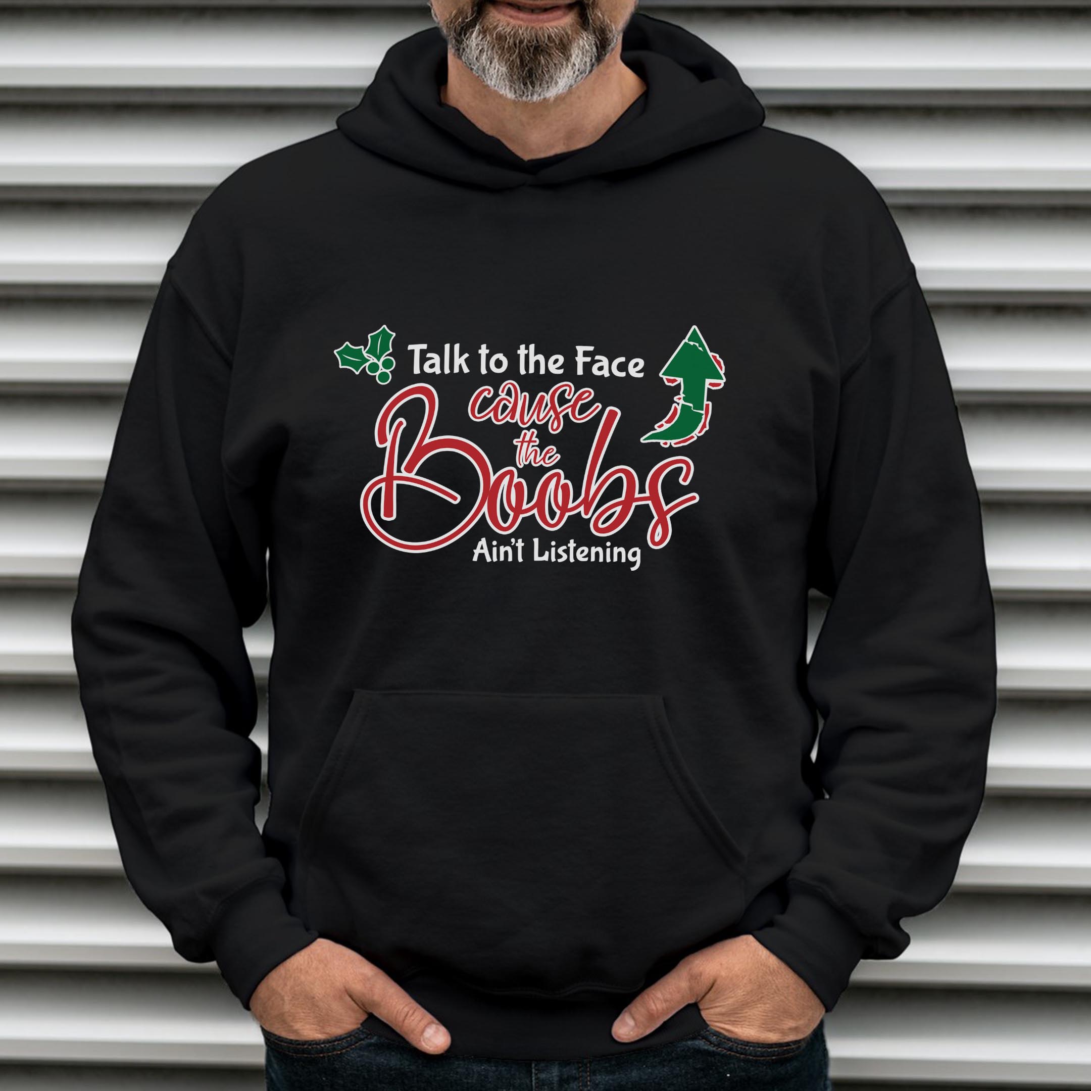 Alternative view of Boobs aint listening Hoodie