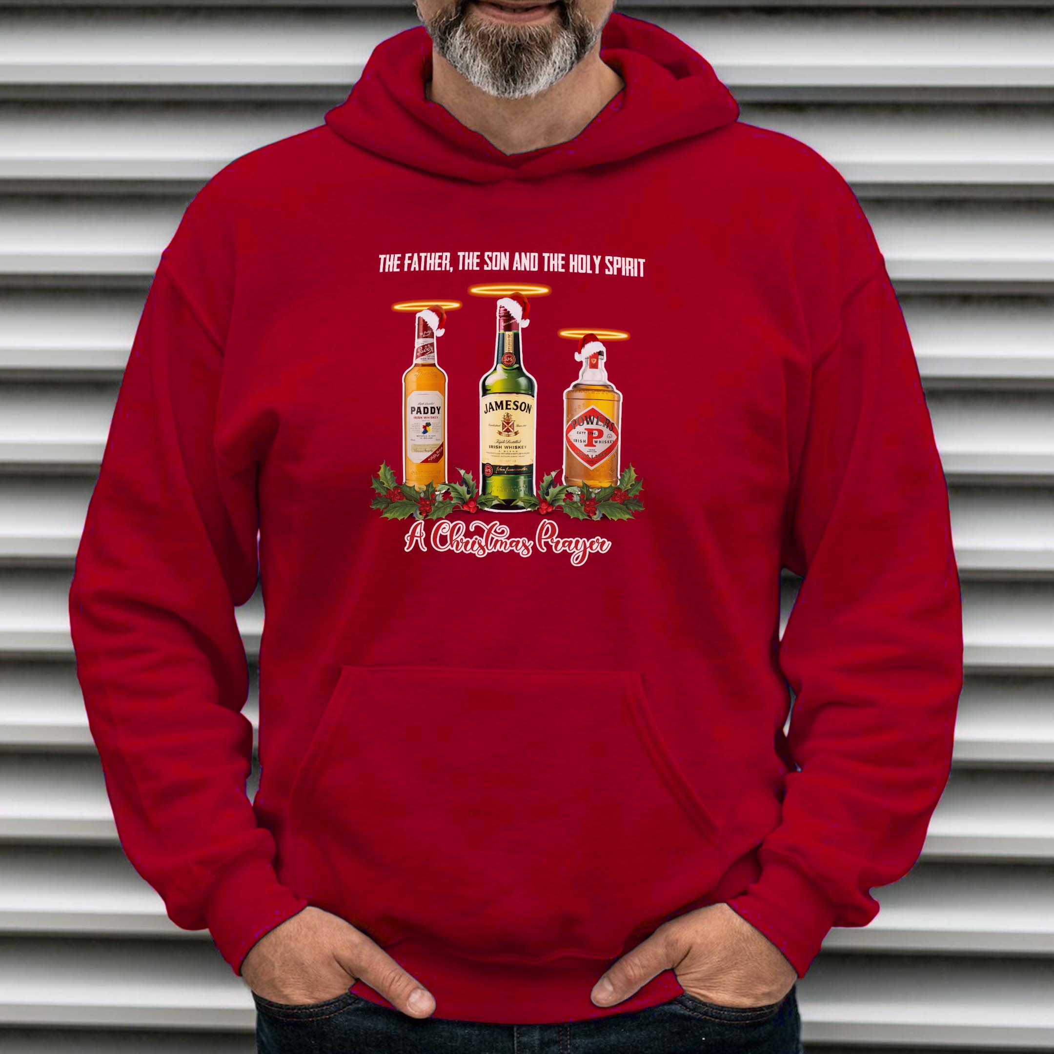 Alternative view of Holy Ghost Whiskey Xmas Hoodie