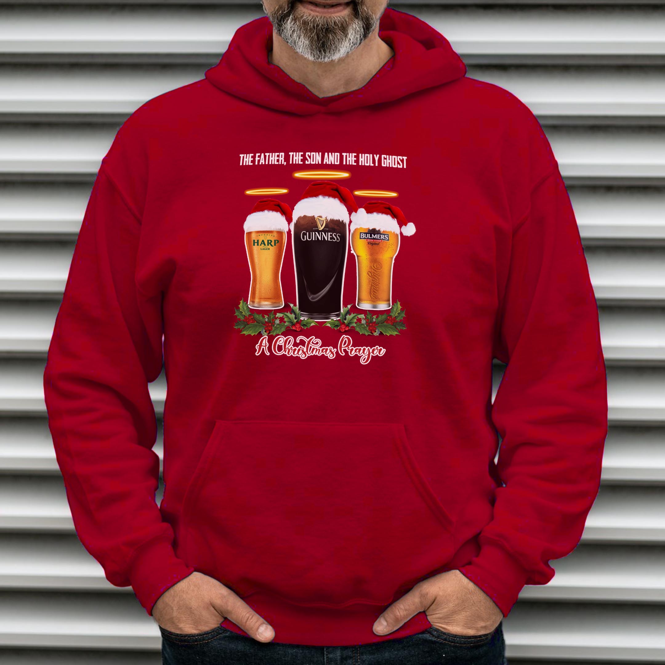 Alternative view of Holy Ghost Pints Xmas Hoodie