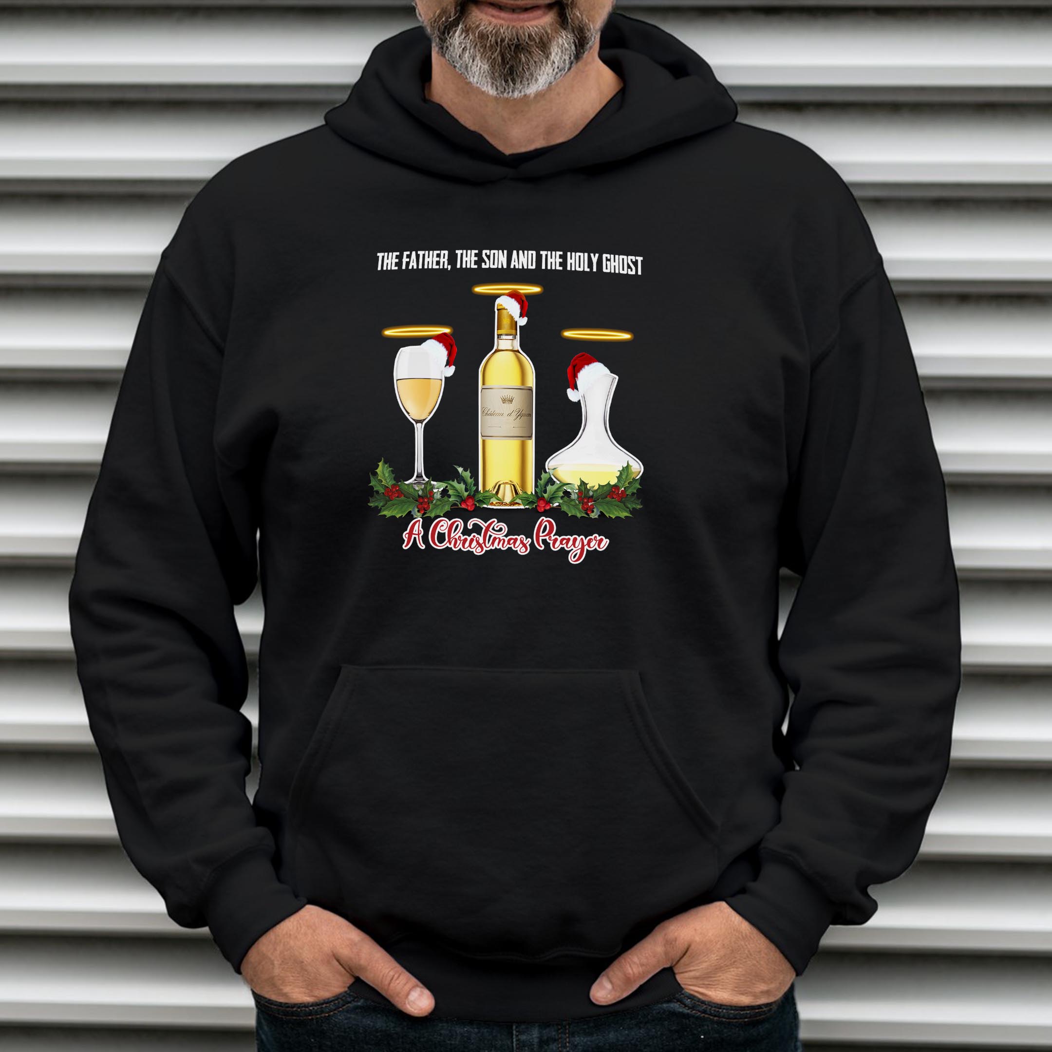 Holy Ghost White Wine Xmas Hoodie