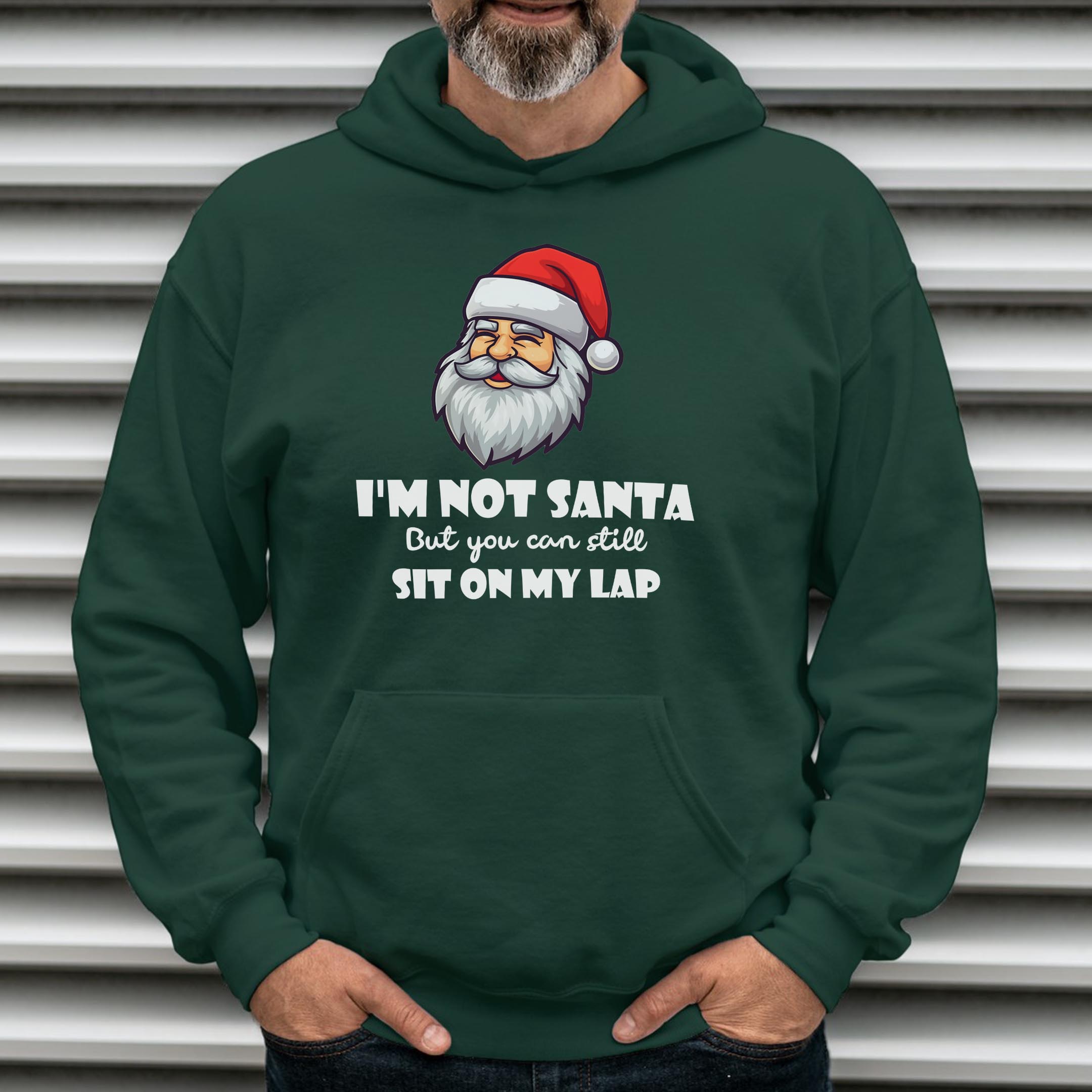Alternative view of I'm not Santa Hoodie