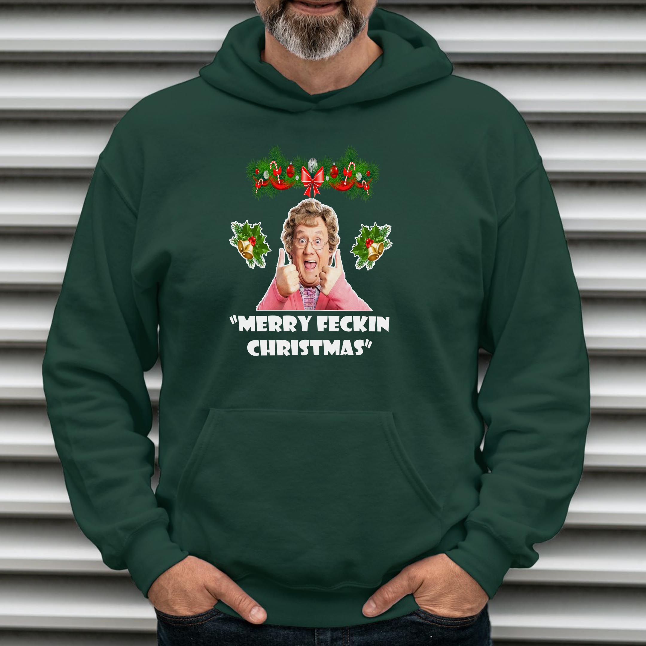 Alternative view of Mrs B Xmas Hoodie