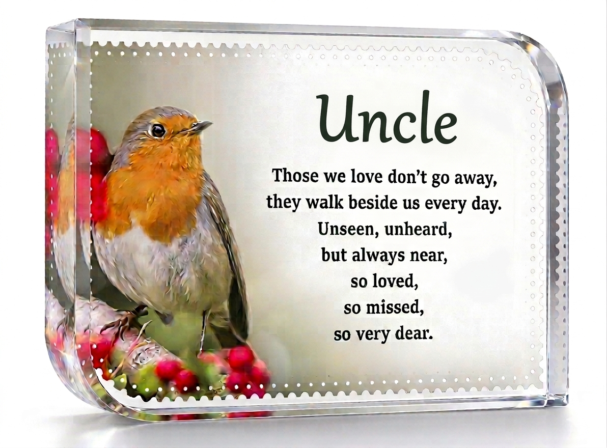 Robin In Memory Crystal - Uncle