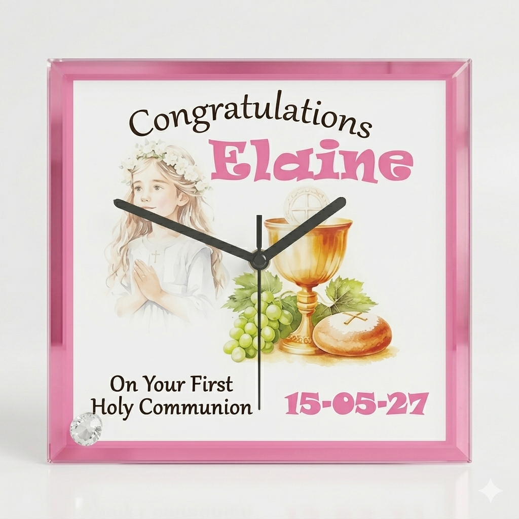 Clock - Communion Girl Name and Date