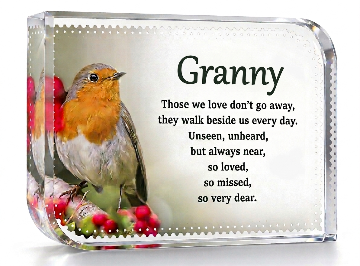 Robin In Memory Crystal - Granny