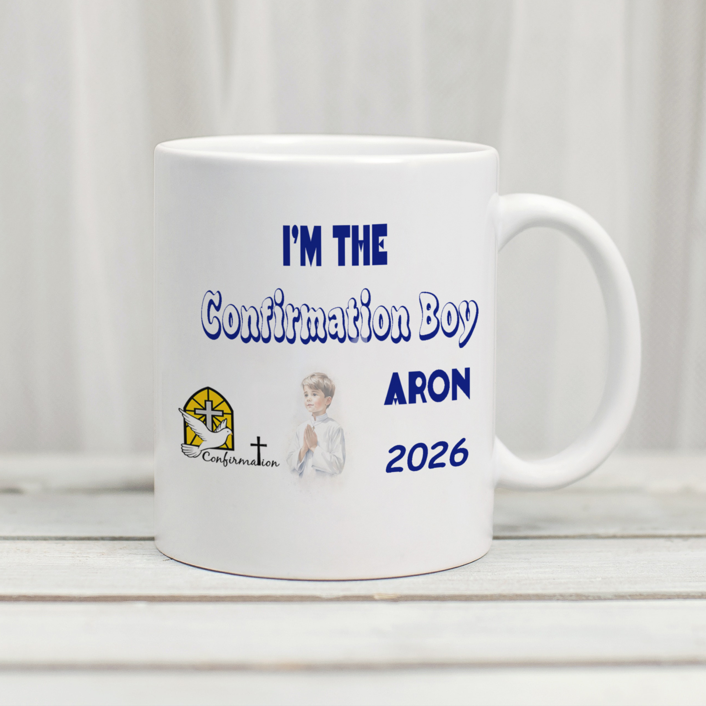 I'm the Confirmation Boy Name and Date Mug