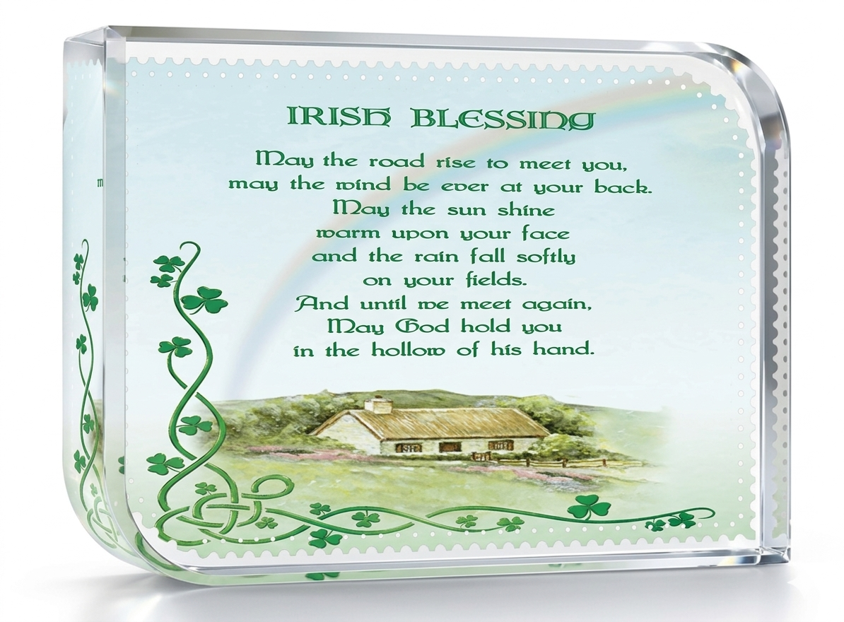 Irish Blessing Crystal